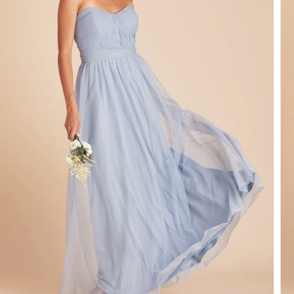 CHRISTINA CONVERTIBLE DRESS- TULLE DUSTY BLUE